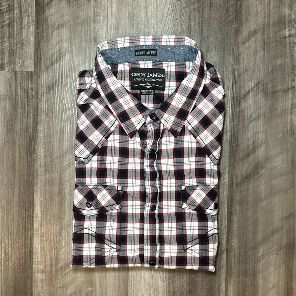 Cody James Western Regular Fit Long Sleeve Pearl Snap Button - 2XL